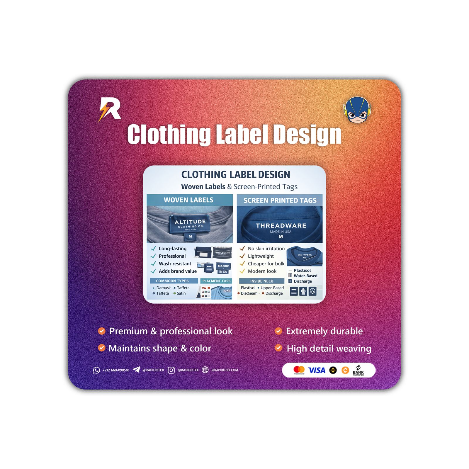 Clothing Tag & Label Design